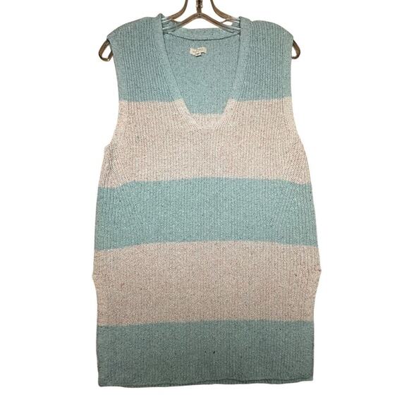 Anthropologie Pilcro Women’s Striped Longline Sweater Vest Sz. M Beach Coastal - Picture 15 of 16